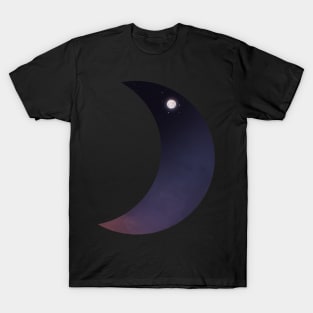 aesthetic moon & sunset sky T-Shirt